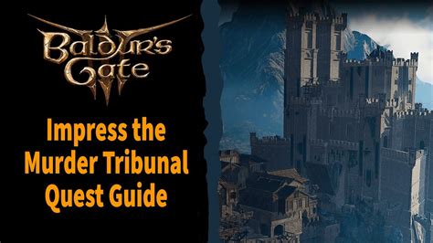 Baldur's Gate 3, a captivating role-playing video game, seamlessly blends single-player and cooperative multiplayer components. . Baldurs gate 3 murder tribunal